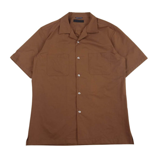 junhashimoto ジュンハシモト オープンカラー 半袖 シャツ  オレンジ系 4【中古】