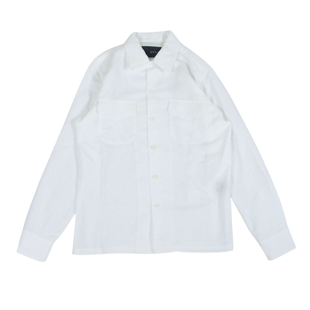 AKM エイケイエム プレーンシャツ 長袖シャツ   ホワイト系 M【中古】