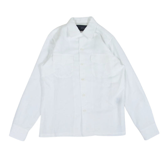 AKM エイケイエム プレーンシャツ 長袖シャツ   ホワイト系 M【中古】