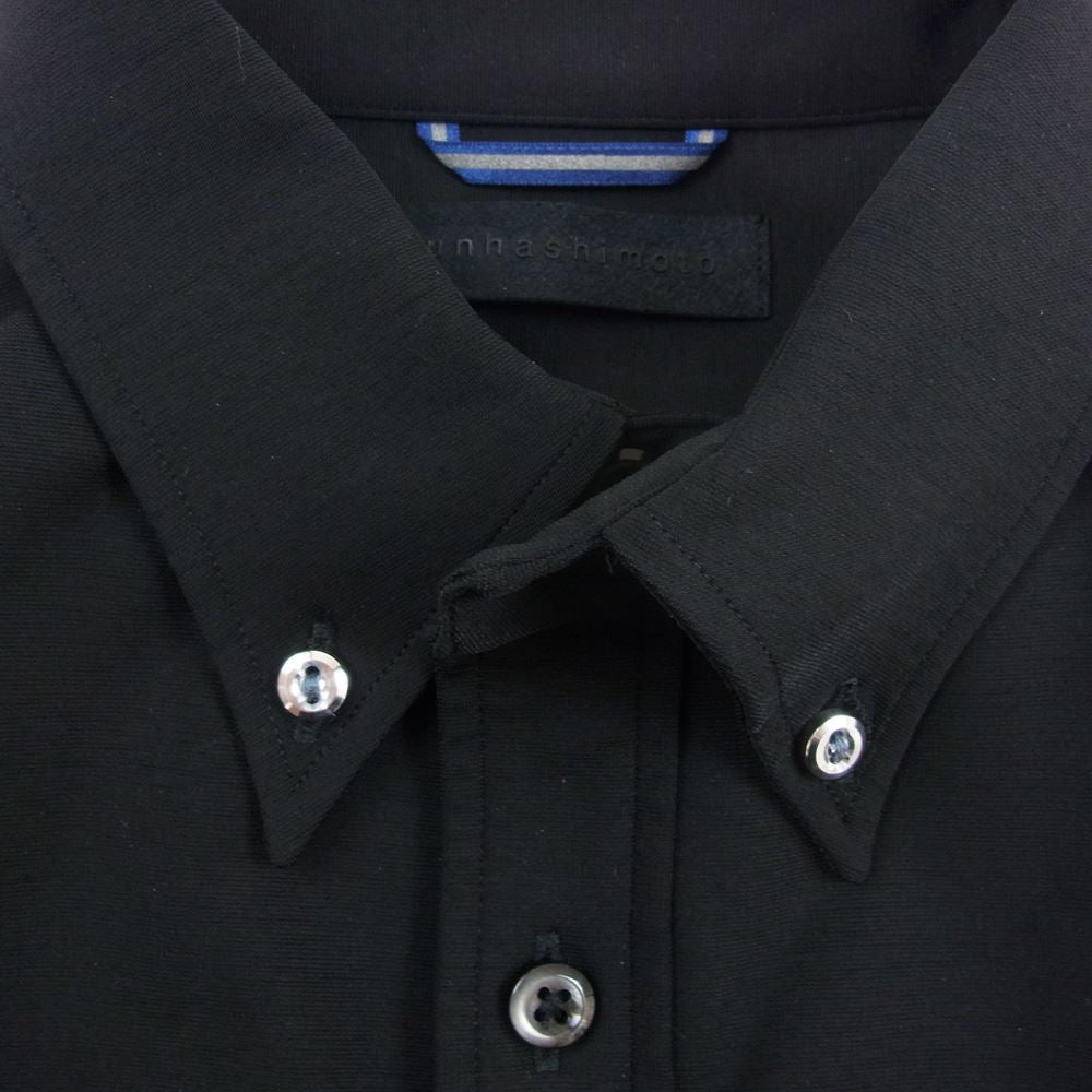 junhashimoto ジュンハシモト 21AW 1062120007 SV07 MINI COLLAR BD ジャージ ボタンダウン シャツ 長袖 シャツ ブラック系 3【中古】