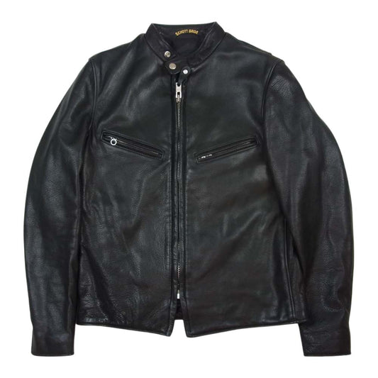 schott ショット 7578 541XX CAFE RACER NEW NAKED JKT カフェレーサー ニューネイキッド レザージャケット ブラック系 36【中古】