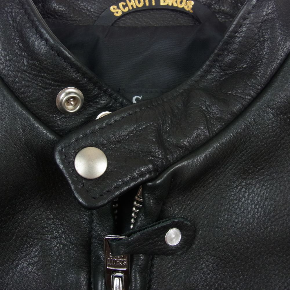 schott ショット 7578 541XX CAFE RACER NEW NAKED JKT カフェレーサー ニューネイキッド レザージャケット ブラック系 36【中古】