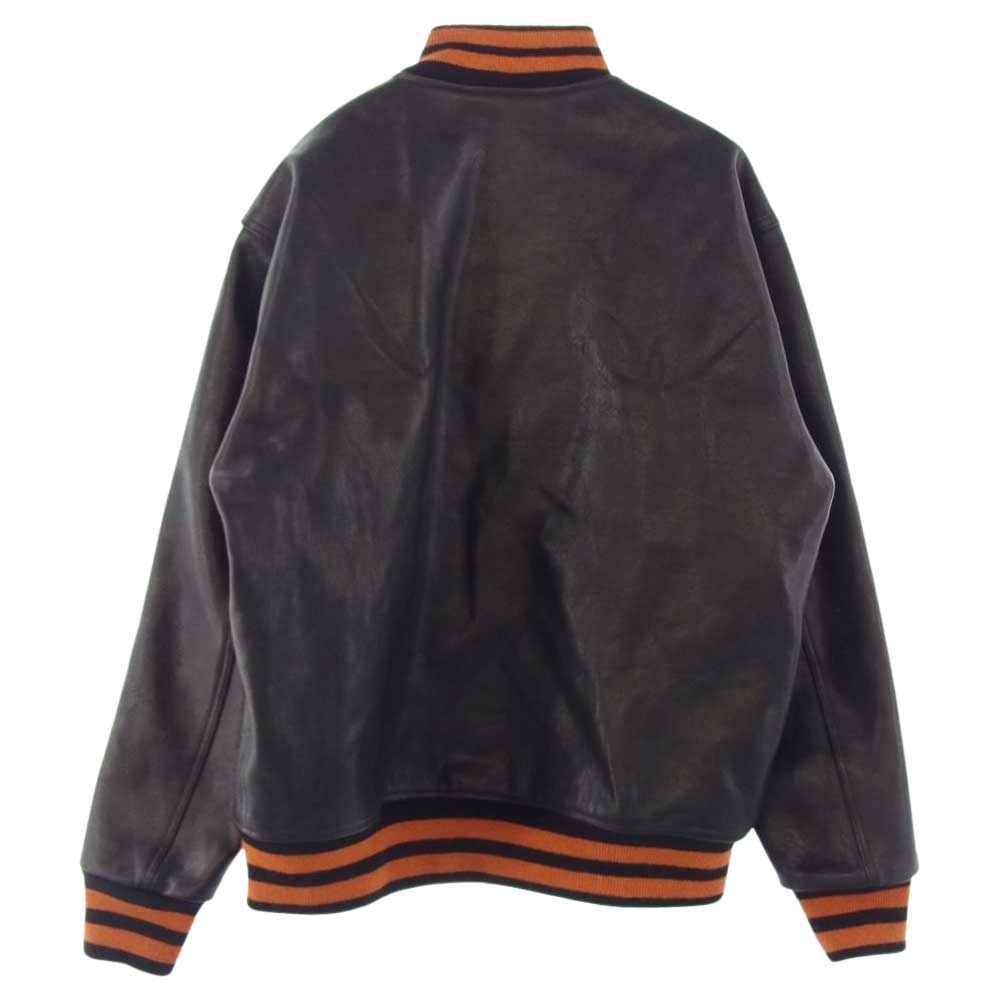 WACKO MARIA ワコマリア 20AW LEATHER VARSITY JACKET レザー バーシティ ジャケット スタジャン ダークブラウン系【中古】