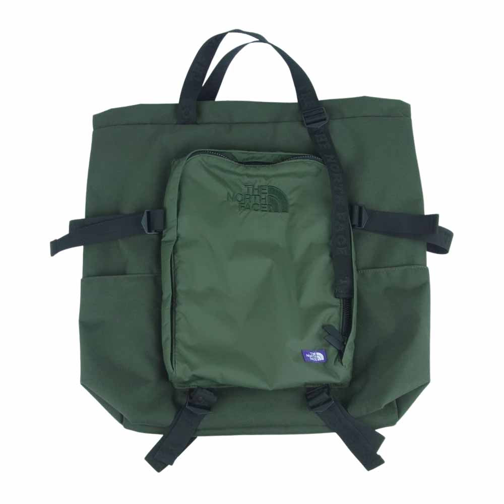 THE NORTH FACE ノースフェイス NN7206N PURPLE LABEL パープルレーベル CORDURA Nylon Tote Bag コーデュラ ナイロン トート バッグ モスグリーン系【中古】