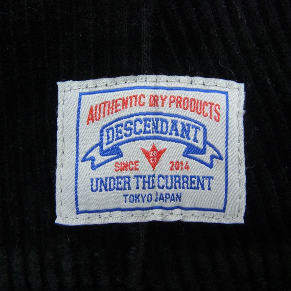 DESCENDANT ディセンダント 20AW 202BRDS-PTM01 CORDUROY TROUSERS コーデュロイ トラウザーズ パンツ ブラック系 3【中古】