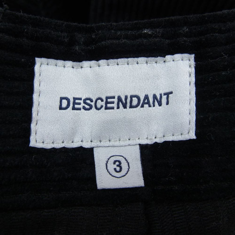 DESCENDANT ディセンダント 20AW 202BRDS-PTM01 CORDUROY TROUSERS