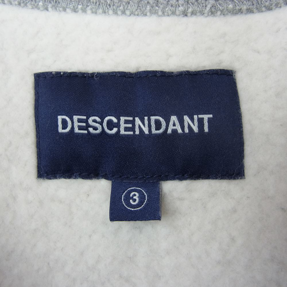 DESCENDANT ディセンダント 20AW 202ATDS-CSM29 PX CREW NECK SWEATSHIRT 裏起毛 クルーネック スウェット グレー系 3【中古】