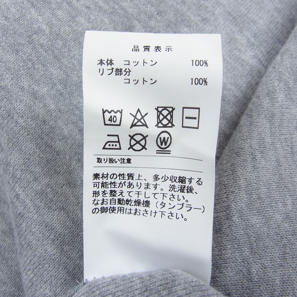 DESCENDANT ディセンダント 20AW 202ATDS-CSM29 PX CREW NECK SWEATSHIRT 裏起毛 クルーネック スウェット グレー系 3【中古】