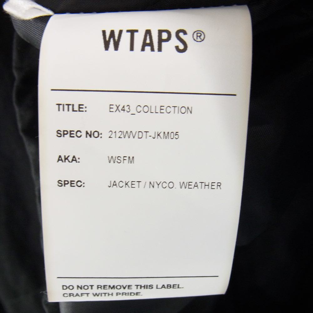 WTAPS ダブルタップス 21AW 212WVDT-JKM05 JACKET NYCO WEATHER ウェザー ジャケット ブラック系 X 03【中古】