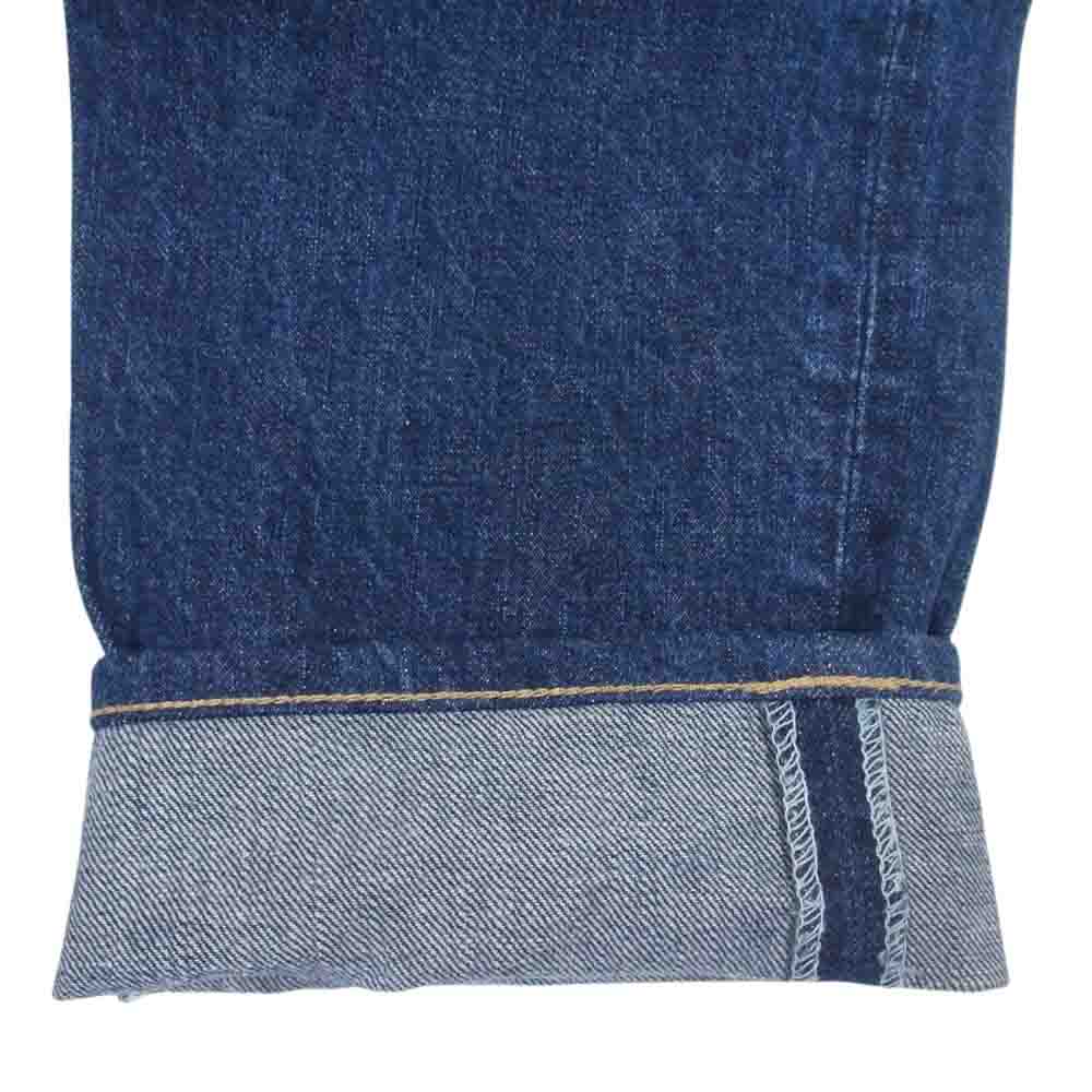 デラックスウエア DX075A オールドブルー タイトストレート 加工 デニム パンツ インディゴブルー系 33【美品】【中古】