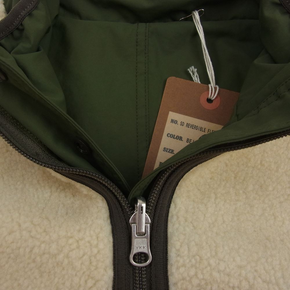 STANDARD CALIFORNIA スタンダードカリフォルニア SD Reversible Fleece Jacket リバーシブル フリース ジャケット ベージュ系 カーキ系 M【新古品】【未使用】【中古】