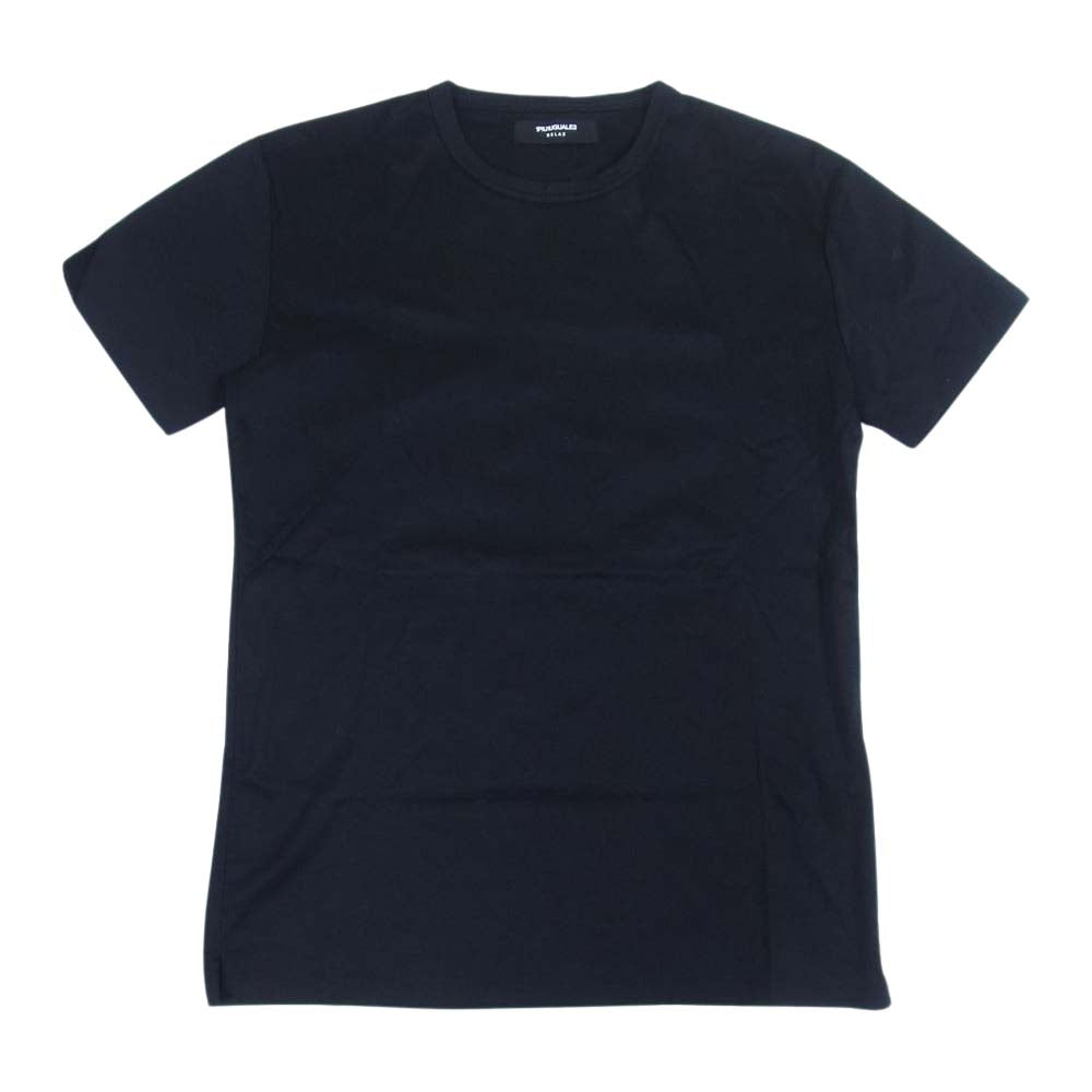 1piu1uguale3 ウノピュウノウグァーレトレ RELAX リラックス ストレッチ クルーネック 半袖 Tシャツ ブラック系 L【中古】
