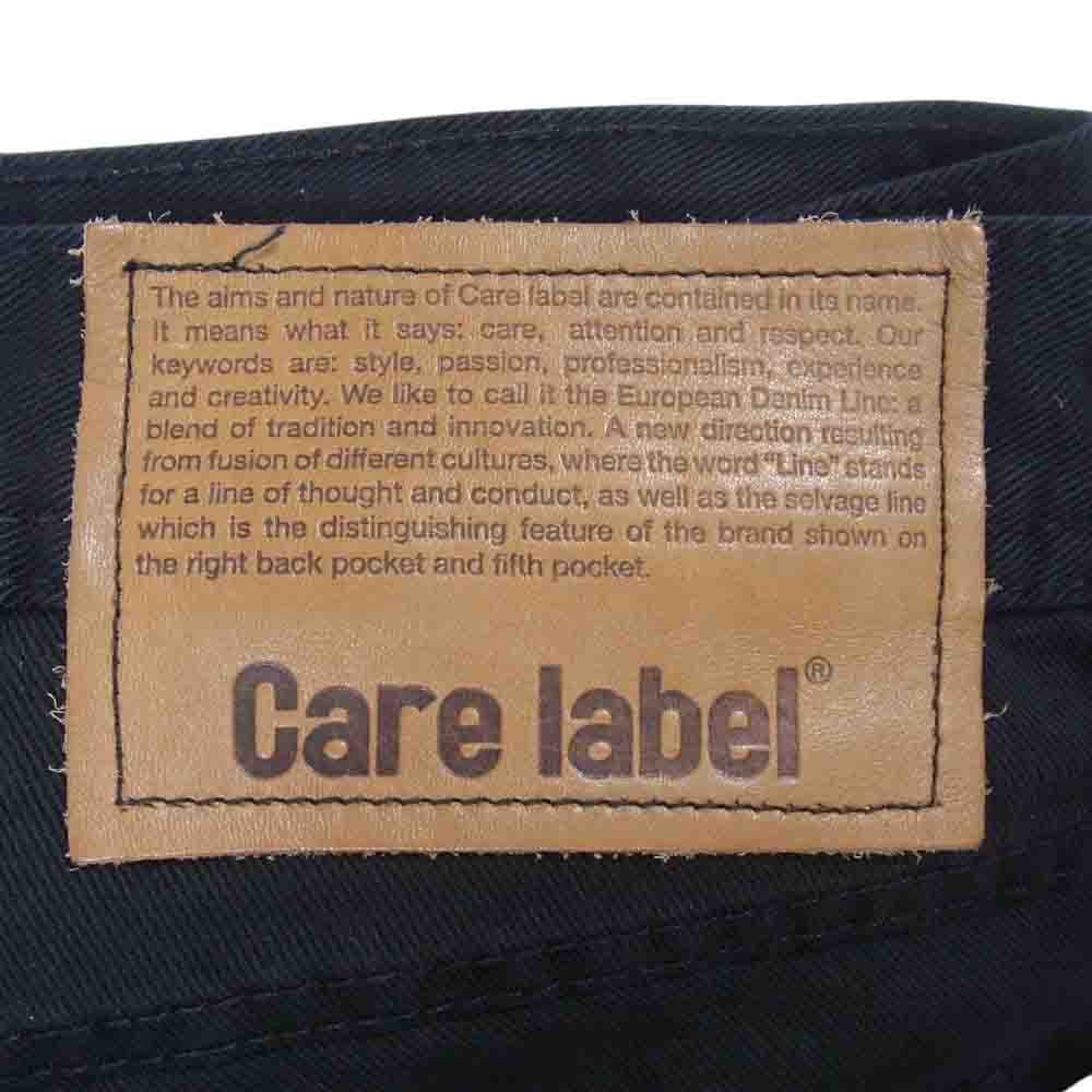 ケアレーベル 国内正規品 イタリア製 JAZZ 311 ボタンフライ デニムパンツ ジーンズ ブラック系 表記無し(W35程度)【中古】