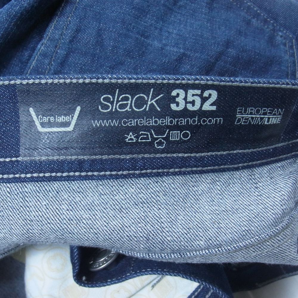 ケアレーベル イタリア製 SKA 244 SLACK 352 11oz ボタンフライ デニムパンツ ジーンズ インディゴブルー系 35【中古】