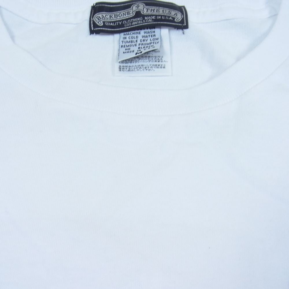 BACKBONE バックボーン 09AW BB09FW-C03 THE USA バッファロー スカル ロンT 長袖 Tシャツ ホワイト系 M【中古】