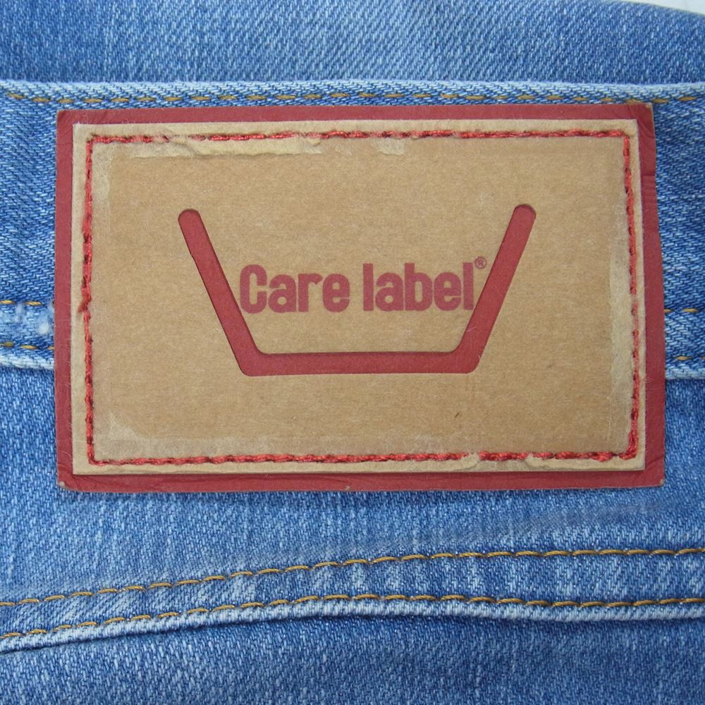 ケアレーベル イタリア製 DREAM 253 SLACK 352 ダメージ加工 ウォッシュ ストレッチ ボタンフライ デニムパンツ ジーンズ インディゴブルー系 34【中古】