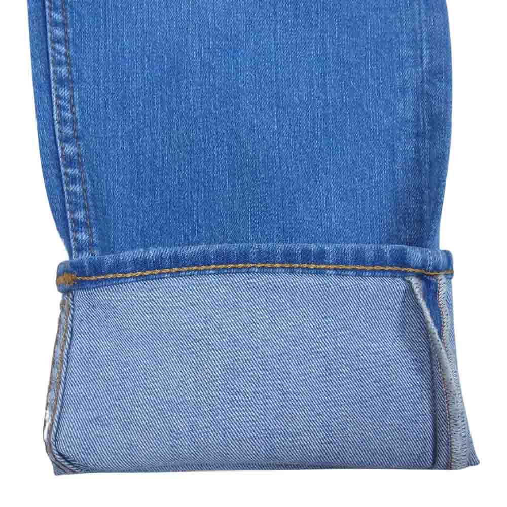 ケアレーベル イタリア製 DREAM 253 SLACK 352 ダメージ加工 ウォッシュ ストレッチ ボタンフライ デニムパンツ ジーンズ インディゴブルー系 34【中古】