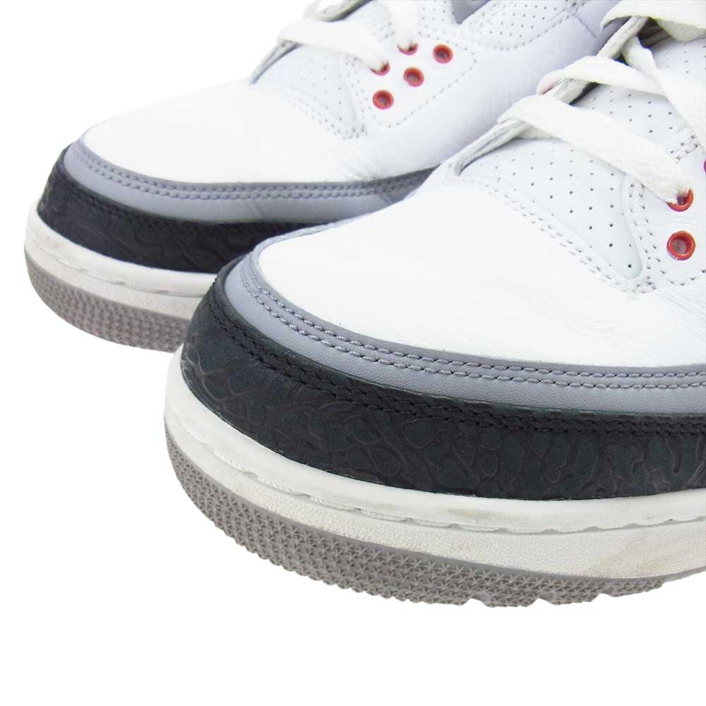 NIKE ナイキ AQ3835-160 AIR JORDAN 3 RETRO TINKER NRG エアジョーダン 3 レトロ ティンカー ハットフィールド スニーカー ホワイト系 29cm【中古】