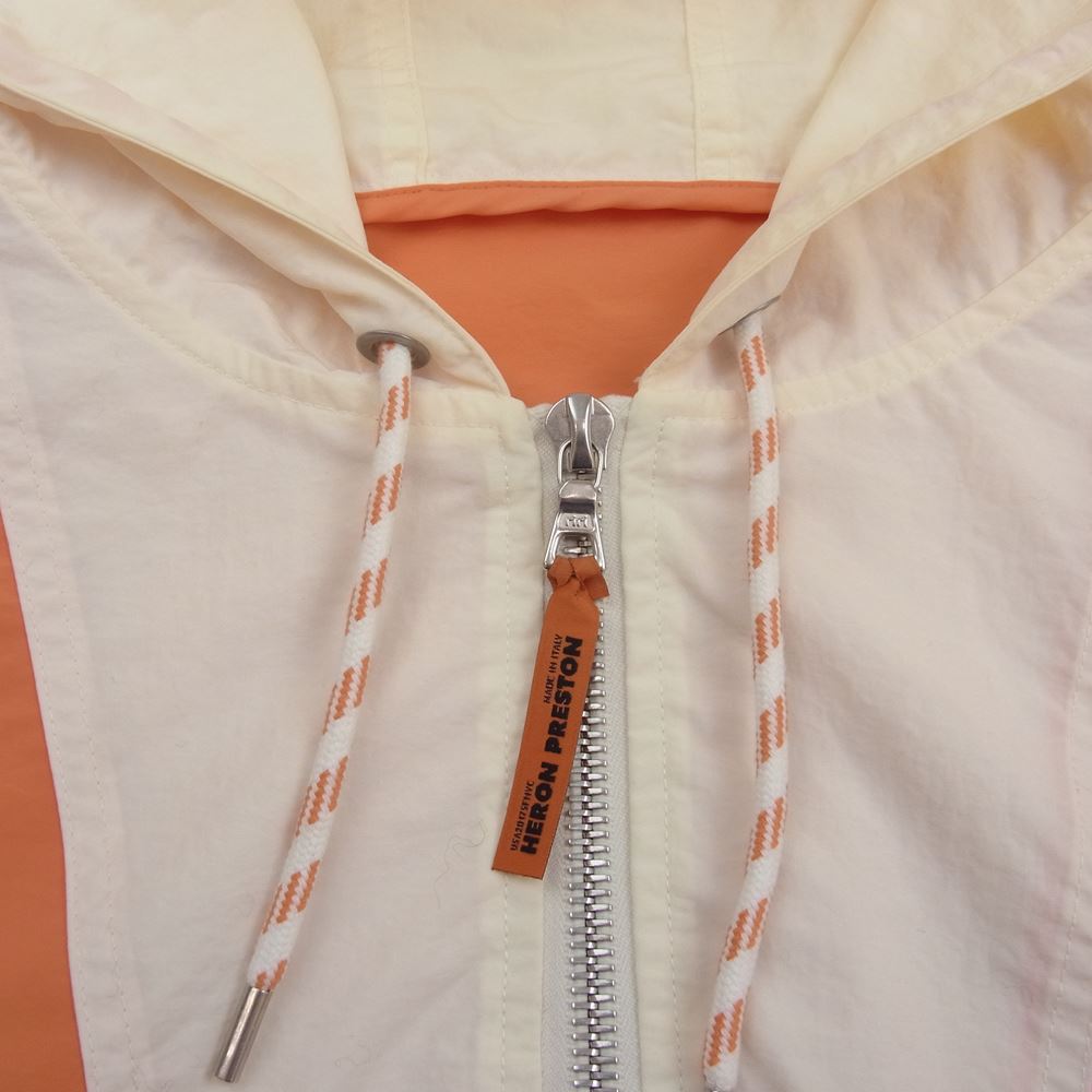 ヘロンプレストン 国内正規品 Half Zip Windbreaker Parka ハーフジップ ウィンドブレーカー アノラックパーカー プルオーバー ジャケット オレンジ系 M【美品】【中古】