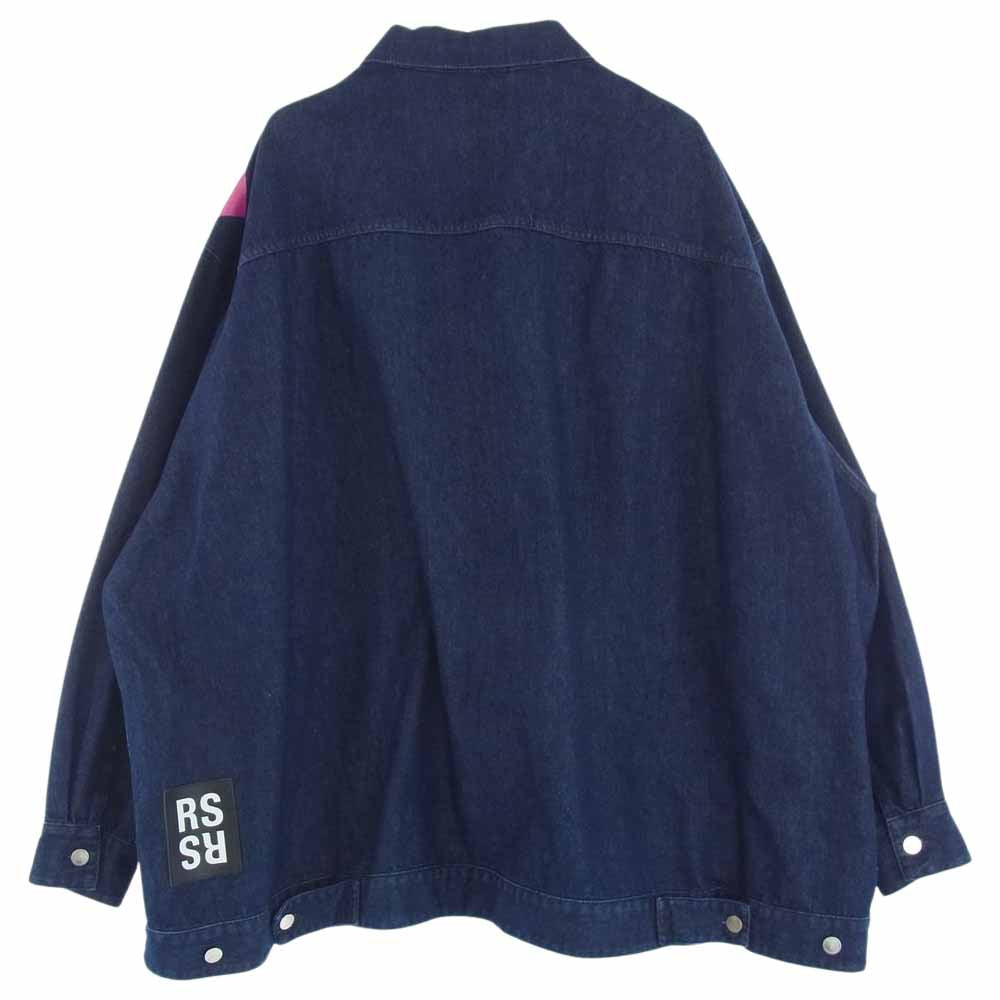 RAF SIMONS ラフシモンズ 18SS 181-723 New Order Oversized Printed Denim Jacket ニューオーダー プリント オーバーサイズ デニム ジャケット インディゴブルー系 M【美品】【中古】