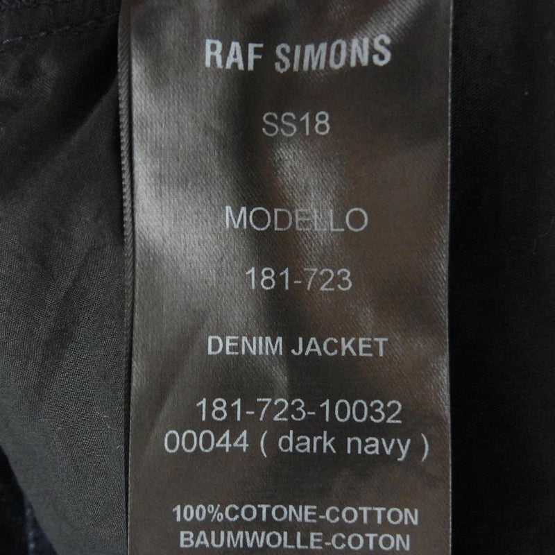 RAF SIMONS ラフシモンズ 18SS 181-723 New Order Oversized Printed Denim Jacket ニューオーダー プリント オーバーサイズ デニム ジャケット インディゴブルー系 M【美品】【中古】