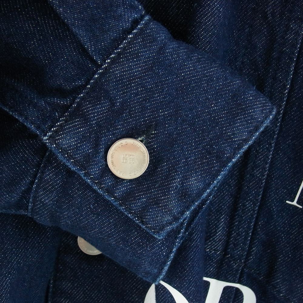 RAF SIMONS ラフシモンズ 18SS 181-723 New Order Oversized Printed Denim Jacket ニューオーダー プリント オーバーサイズ デニム ジャケット インディゴブルー系 M【美品】【中古】