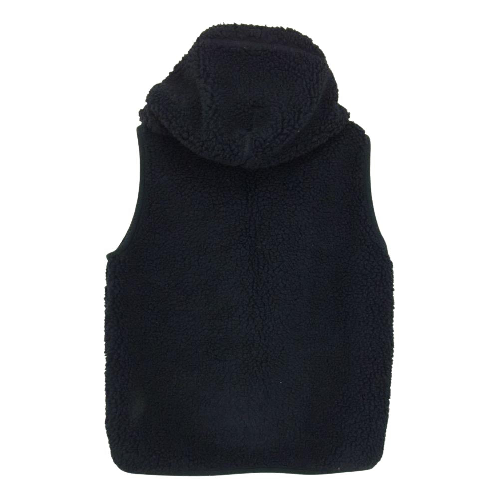 GYMPHLEX ジムフレックス J-1142PL くるみボタンフードボアベスト もこもこ くるみボタン ネイビー系 L【中古】