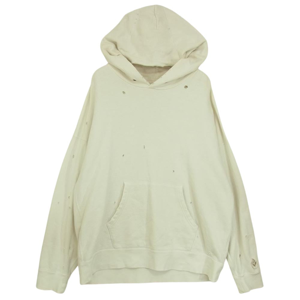VISVIM ビズビム 21SS 121105010017 AMPLUS HOODIE P.O. CRASH アンプラス フーディー プルオーバー オフホワイト系 2【中古】