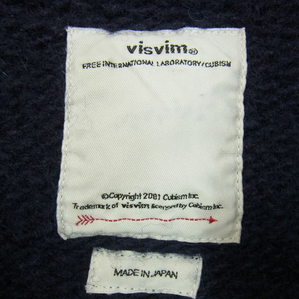 VISVIM ビズビム 20AW  0118205012003 SELMER LONG CARDIGAN UNEVEN DYE 染め タイダイ カーディガン ネイビー系 1【中古】