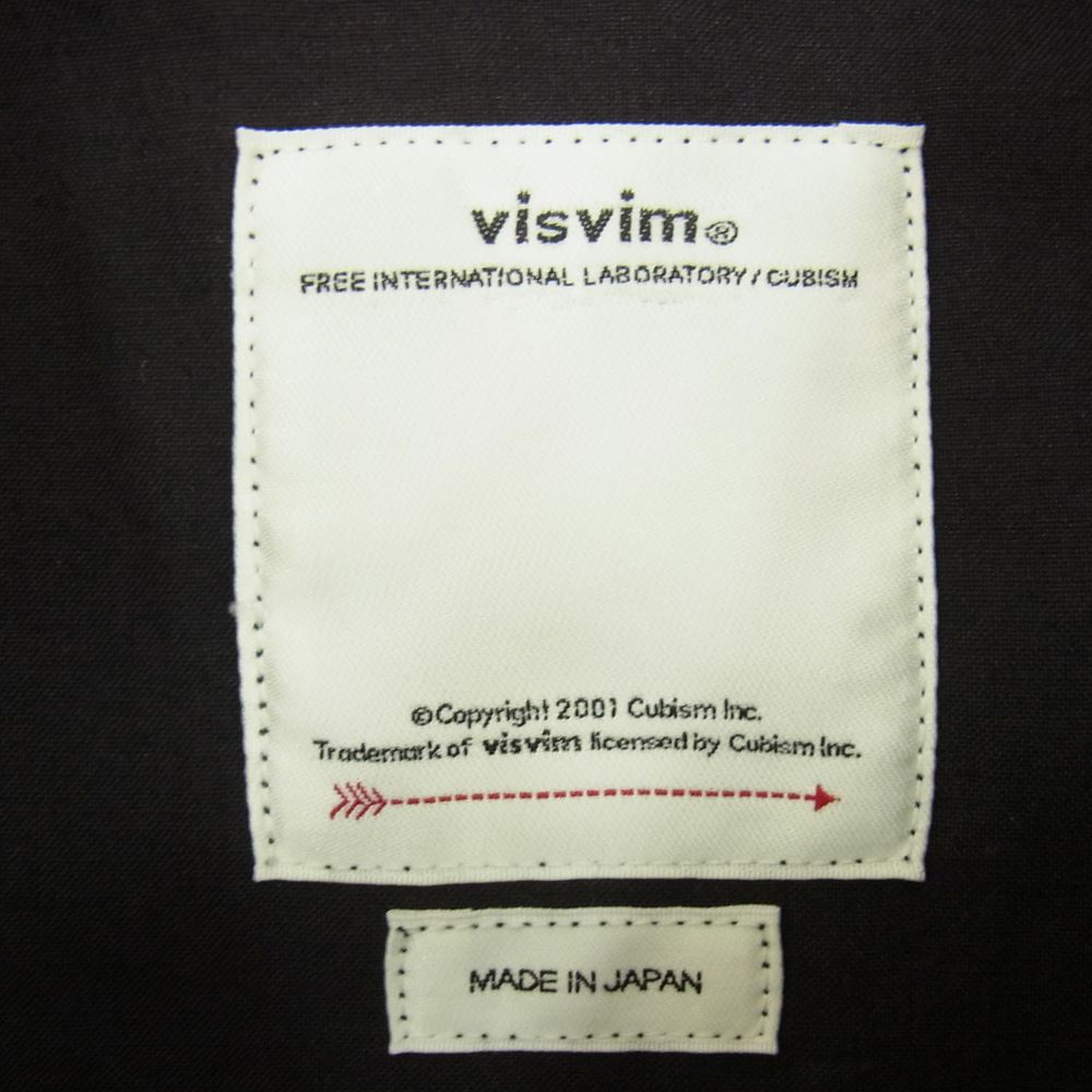 VISVIM ビズビム 21AW 121205013028 FOUR WINDS COAT ミリタリー シャツコート スナップボタン コート ブラック系 1【中古】