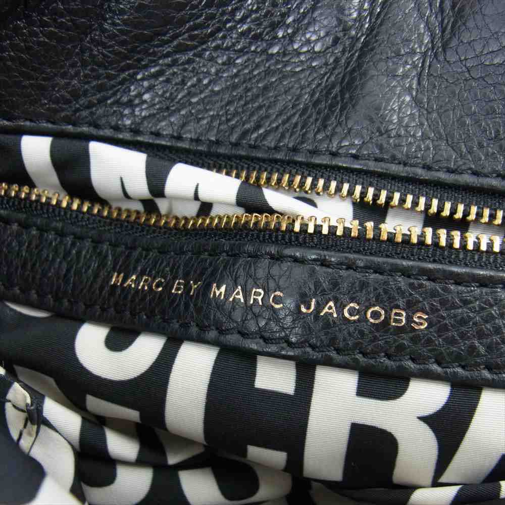 MARC BY MARC JACOBS マークバイマークジェイコブス ロゴプレート 2WAY ショルダー バッグ ブラック系【中古】