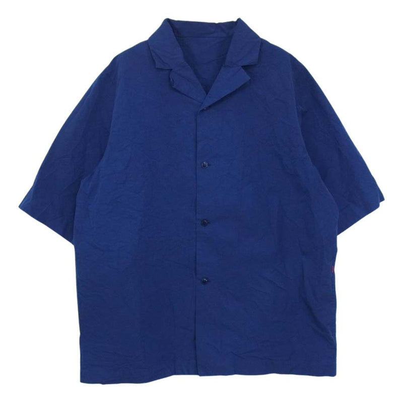 ケイシーケイシー 22SS 国内正規品 OPEN COLLAR SHIRT オープンカラー 半袖シャツ ブルー系 S【中古】