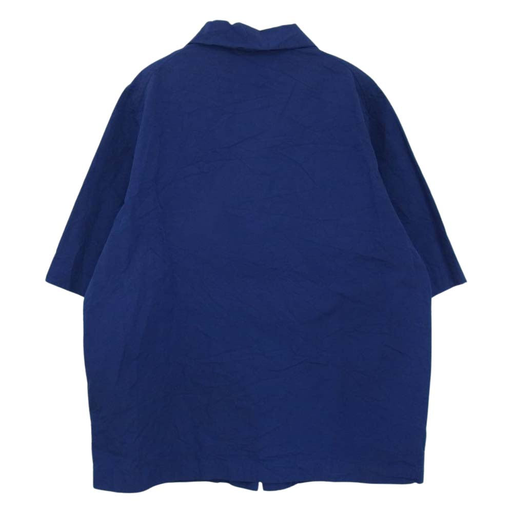 ケイシーケイシー 22SS 国内正規品 OPEN COLLAR SHIRT オープンカラー 半袖シャツ ブルー系 S【中古】