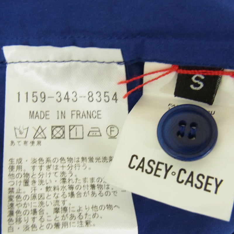 ケイシーケイシー 22SS 国内正規品 OPEN COLLAR SHIRT オープンカラー 半袖シャツ ブルー系 S【中古】