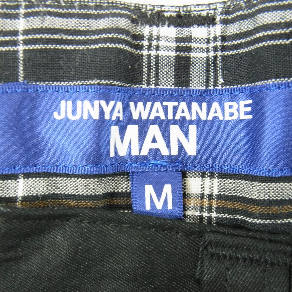 JUNYA WATANABE COMME des GARCONS MAN ジュンヤワタナベコムデギャルソンマン 22SS WI-P053 綿エステルギャバ サルエルパンツ ブラック系 M【美品】【中古】