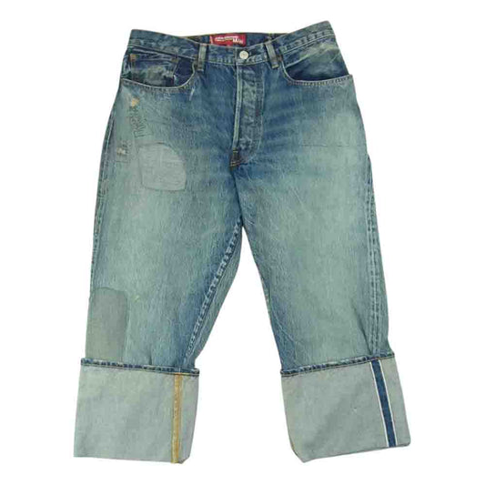 JUNYA WATANABE COMME des GARCONS MAN ジュンヤワタナベコムデギャルソンマン × LEVIS リーバイス WE-P205 AD2019 綿デニム 製品加工 1976年モデル カスタマイズ デニムパンツ インディゴブルー系 S【中古】