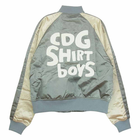 COMME des GARCONS コムデギャルソン SHIRT boys S25901 バックロゴパッチ スカジャン グレー系 S【美品】【中古】