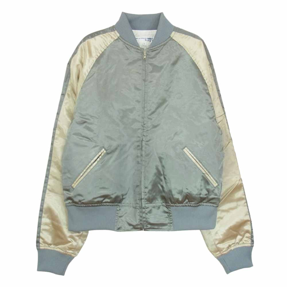 COMME des GARCONS コムデギャルソン SHIRT boys S25901 バックロゴパッチ スカジャン グレー系 S【美品】【中古】