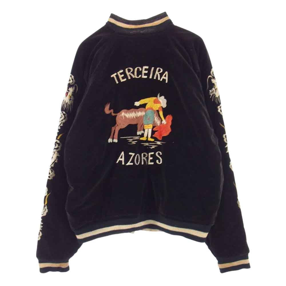 ヴィンテージ WH2711 MATADOR SOUVENIR JACKET YKK 回転ファスナー 別珍 サテン キルト リバーシブル スカジャン スーベニアジャケット ブラック系 ホワイト系【中古】