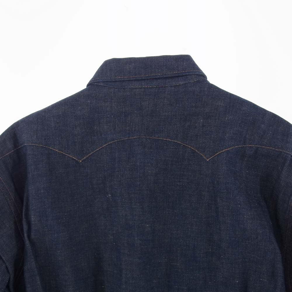 Levi's リーバイス ヴィンテージ 50s ショートホーン フルスナップボタン バットヨーク デニム ウエスタン シャツ インディゴブルー系【中古】
