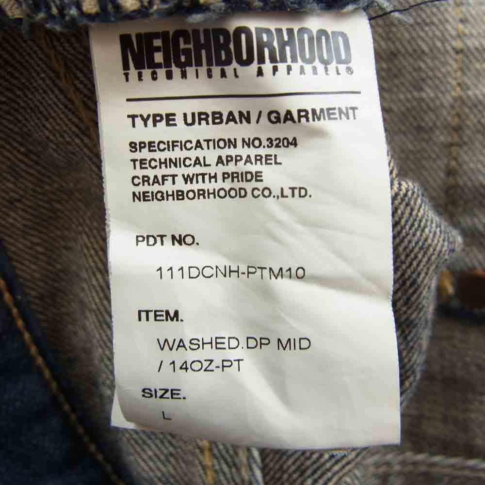 NEIGHBORHOOD ネイバーフッド 11SS 111DCNH-PTM10 DEEP MID STRAIGHT デニム パンツ インディゴブルー系 L【中古】