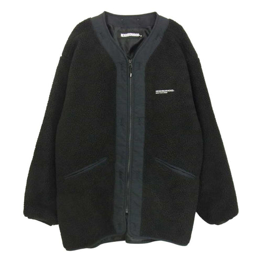 NEIGHBORHOOD ネイバーフッド 21AW 212TSNH-JKM09 LINER / E-JKT ボア フリース ライナー ジャケット ブラック系 XL【中古】