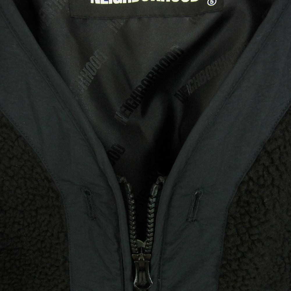 NEIGHBORHOOD ネイバーフッド 21AW 212TSNH-JKM09 LINER / E-JKT ボア フリース ライナー ジャケット ブラック系 XL【中古】