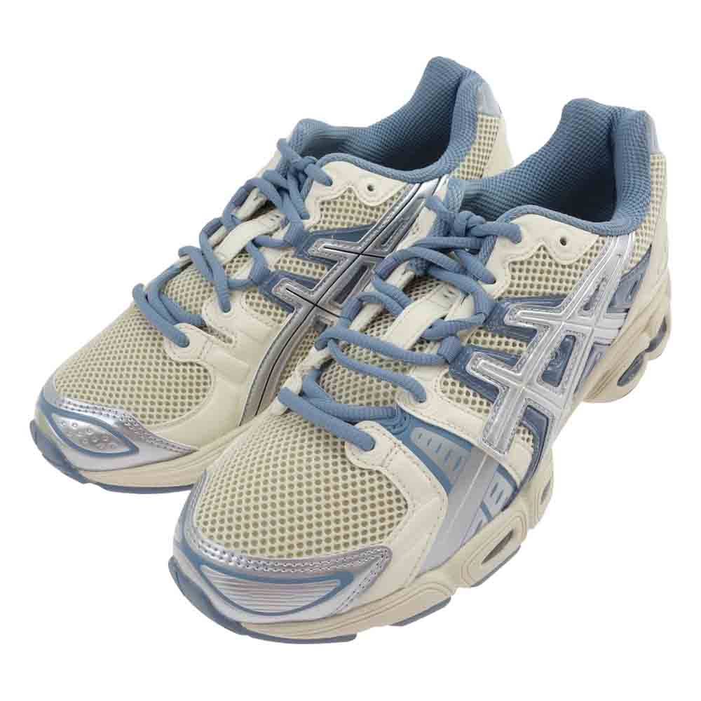 asics アシックス 1201A801 WIND AND SEA GEL-NIMBUS 9 ゲルニンバス9 CREAM PURE SILVER オフホワイト系 ライトブルー系 25.5㎝【極上美品】【中古】