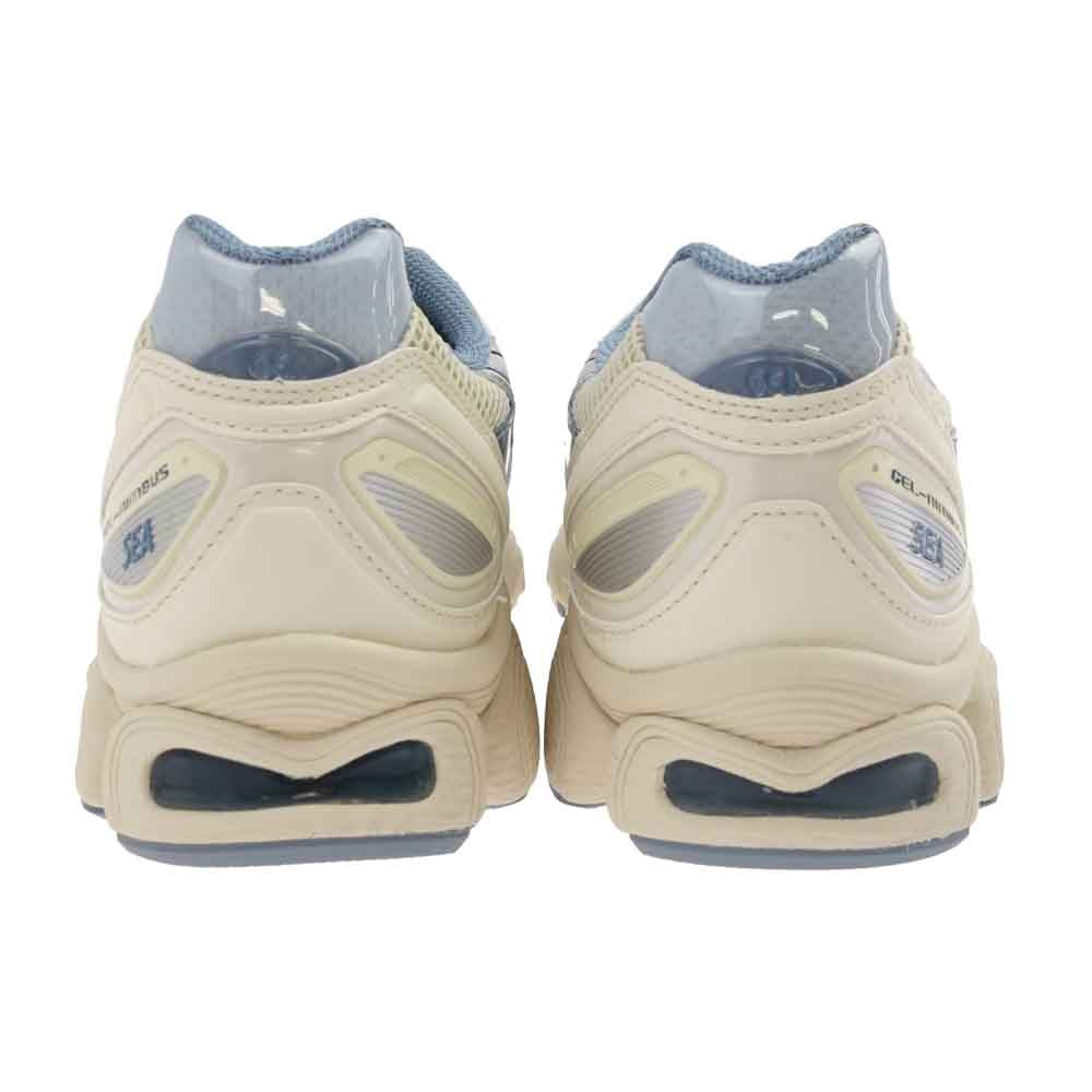 asics アシックス 1201A801 WIND AND SEA GEL-NIMBUS 9 ゲルニンバス9 CREAM PURE SILVER オフホワイト系 ライトブルー系 25.5㎝【極上美品】【中古】