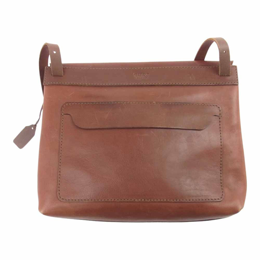 HERZ ヘルツ 本革 レザー ショルダーバッグ   ブラウン系【中古】
