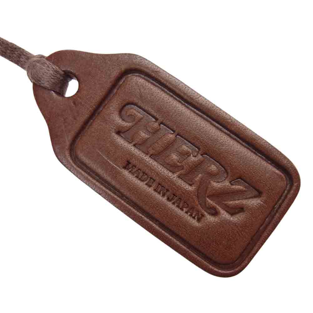 HERZ ヘルツ 本革 レザー ショルダーバッグ ブラウン系【中古