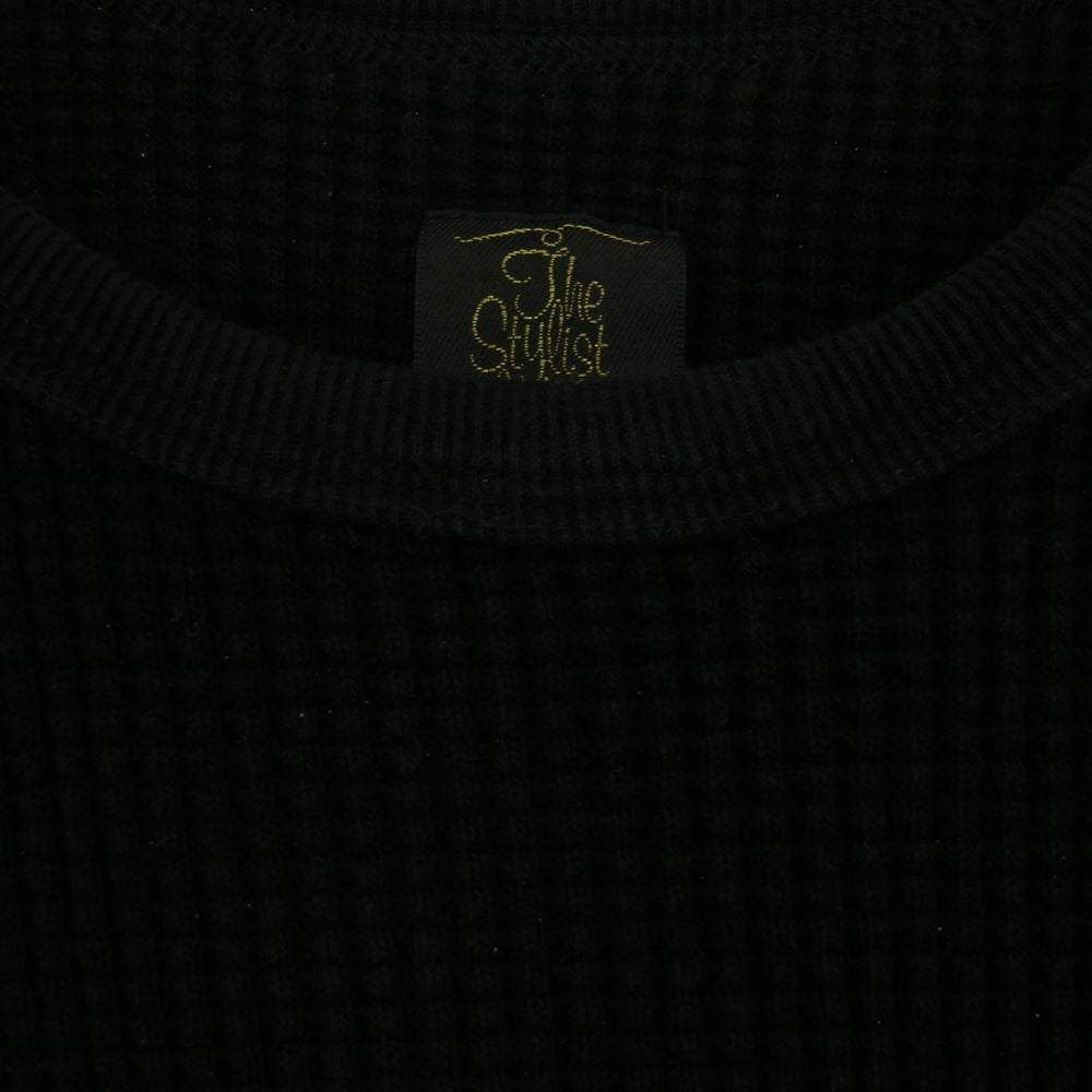 The Stylist Japan ザスタイリストジャパン サーマル ワッフル 長袖 カットソー ブラック系 L【中古】