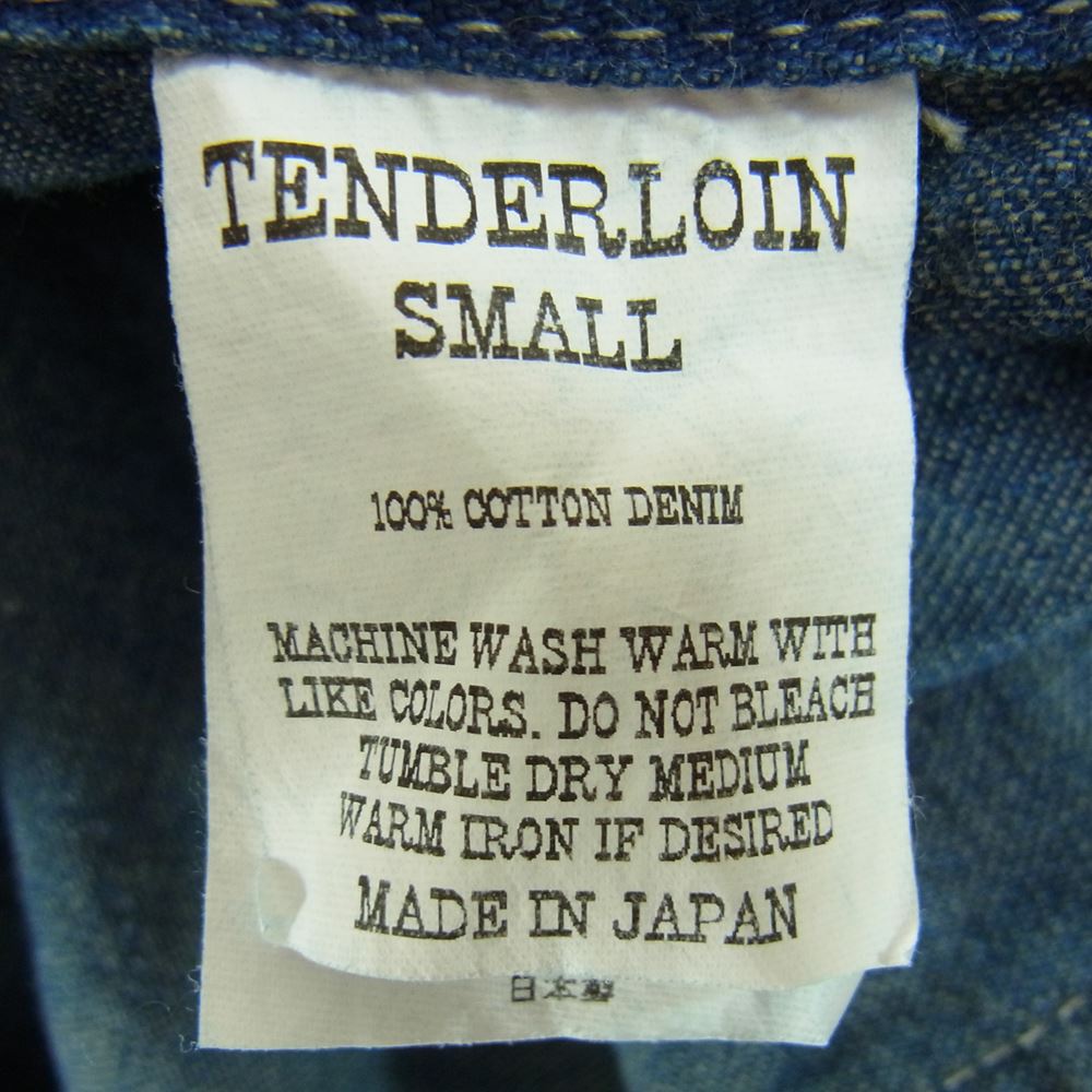 TENDERLOIN テンダーロイン DENIM TROUSERS WASH INDIGO デニム トラウザー ウォッシュインディゴ シンチバック パンツ インディゴブルー系 S【中古】
