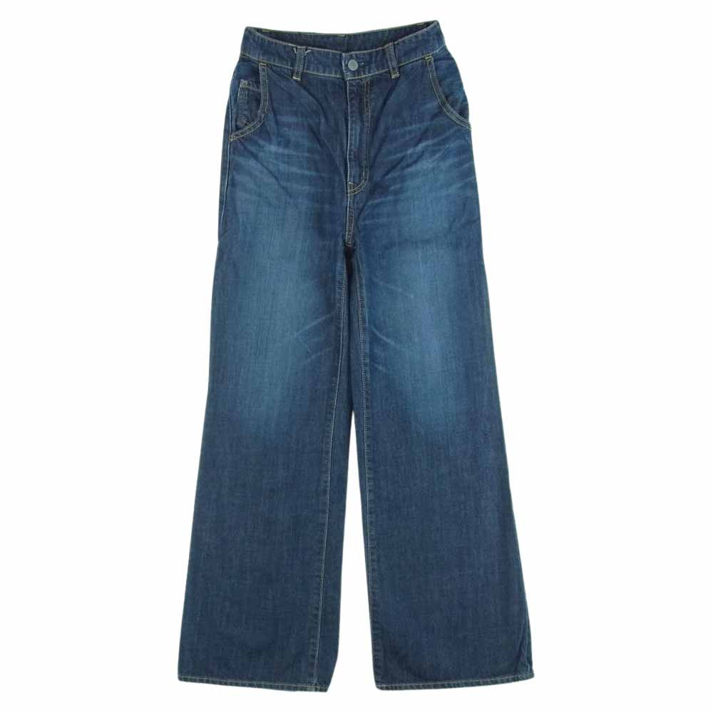 HYSTERIC GLAMOUR ヒステリックグラマー 01191AP03 5ポケット ジップフライ デニム フレア バギー パンツ インディゴブルー系 24【中古】